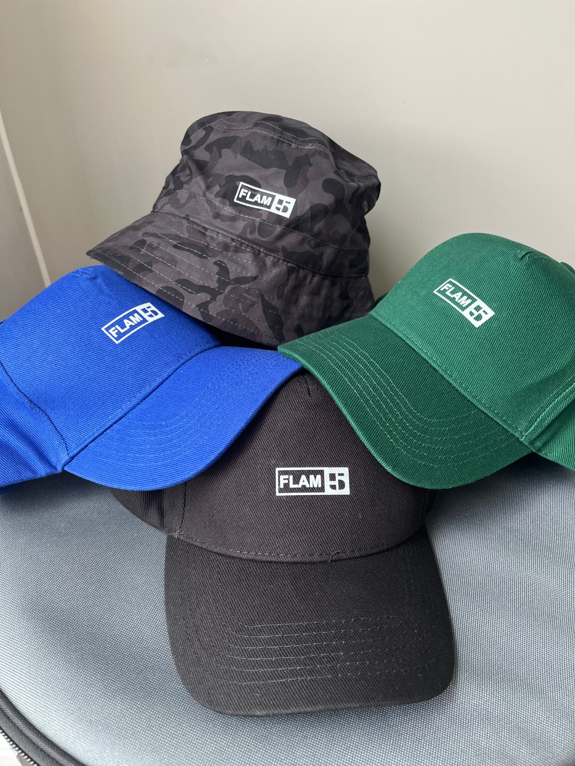 FLAM5 LOGO SNAPBACK CAP GREEN - Flam5drumming