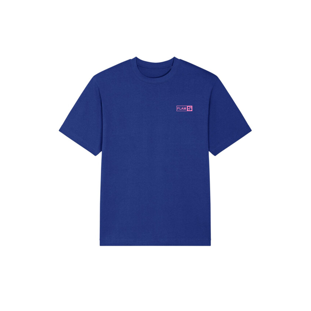 FLAM5 DRUMMING CLUB TSHIRT BLUE PINK - Flam5drumming