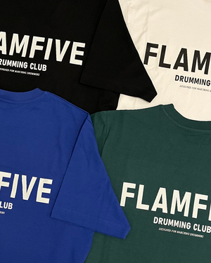 FLAM5 DRUMMING CLUB TSHIRT BLACK - Flam5drumming