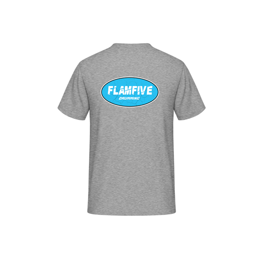 FLAM BLUE RACEWAY TSHIRT GREY - Flam5drumming